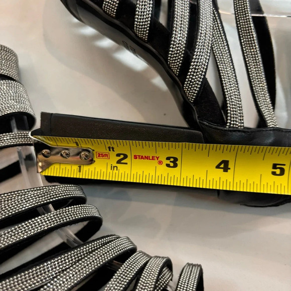 BRUNELLO CUCINELLI Sz 40  Monill Strappy Bling Sparkle Chunky Shooty Heels - Picture 4 of 12